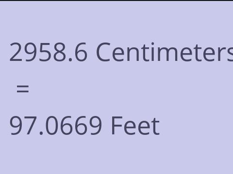 2958.6 CM TO FEET