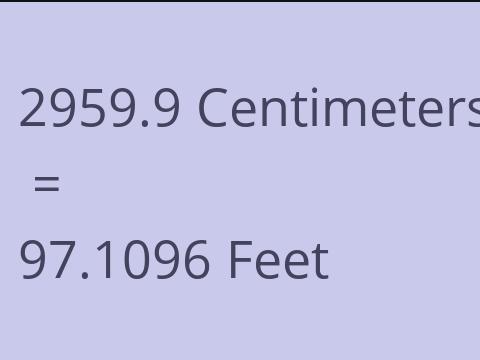 2959.9 CM TO FEET