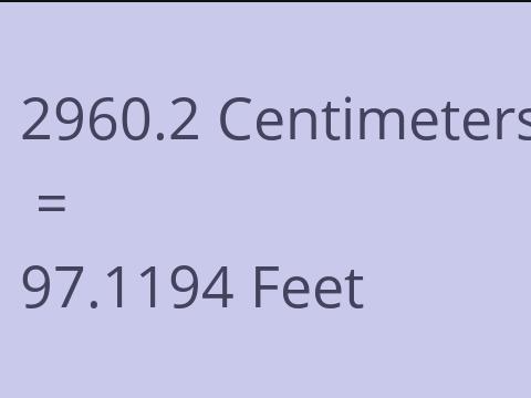 2960.2 CM TO FEET