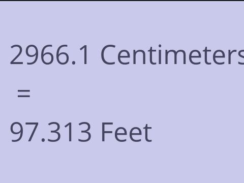 2966.1 CM TO FEET