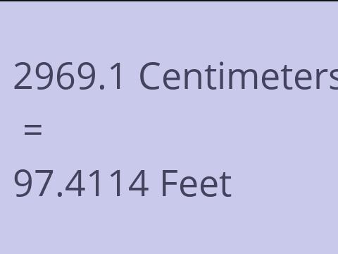 2969.1 CM TO FEET