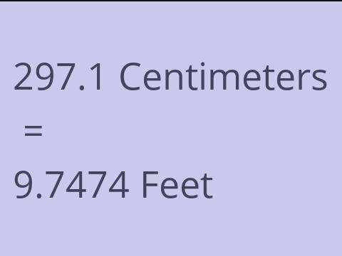 297.1 CM TO FEET