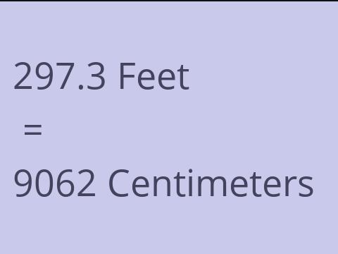 297.3 FEET TO CM