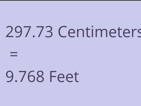 297.73 CM TO FEET