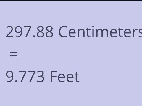 297.88 CM TO FEET