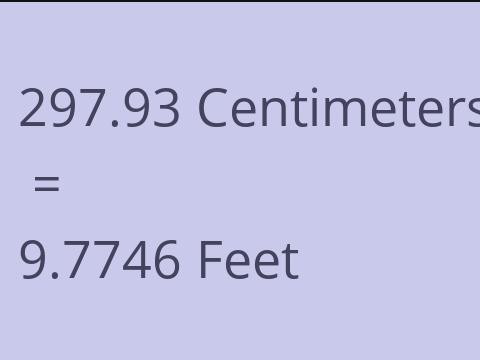 297.93 CM TO FEET