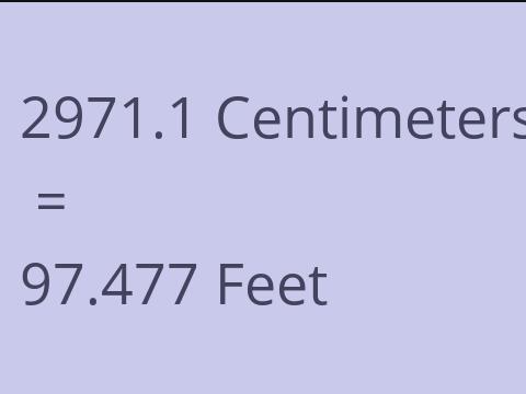 2971.1 CM TO FEET
