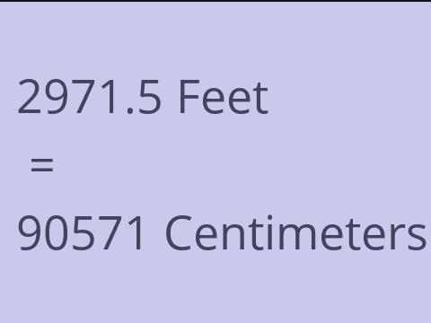 2971.5 FEET TO CM