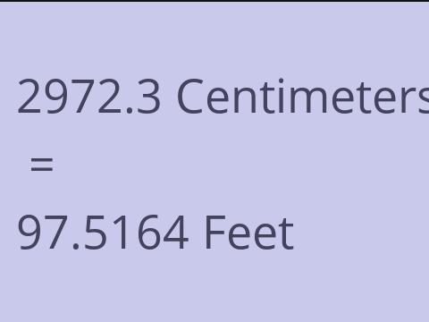 2972.3 CM TO FEET
