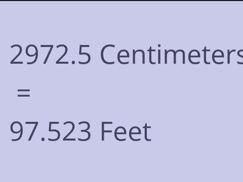 2972.5 CM TO FEET