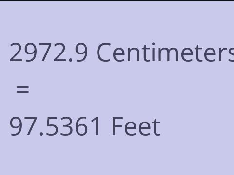 2972.9 CM TO FEET