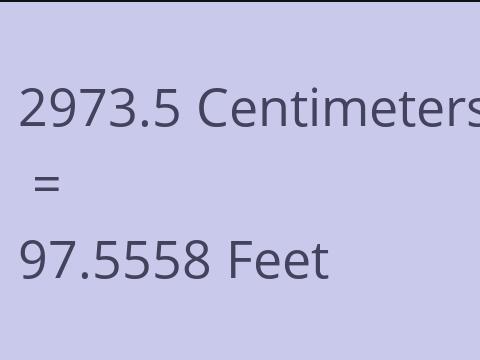 2973.5 CM TO FEET