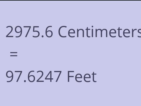 2975.6 CM TO FEET