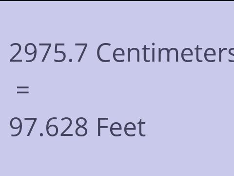 2975.7 CM TO FEET