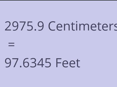 2975.9 CM TO FEET