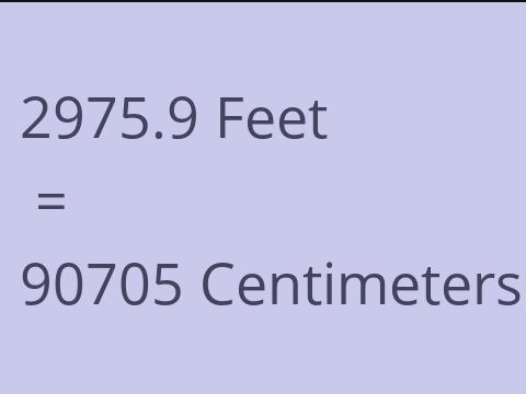 2975.9 FEET TO CM