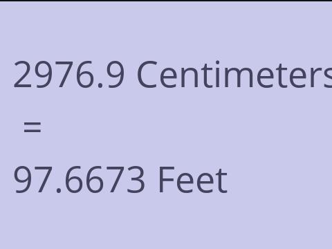 2976.9 CM TO FEET