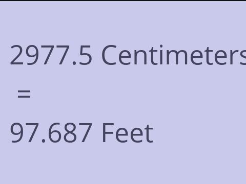2977.5 CM TO FEET
