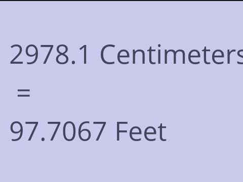 2978.1 CM TO FEET