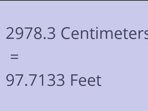 2978.3 CM TO FEET
