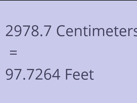 2978.7 CM TO FEET