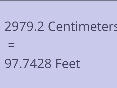 2979.2 CM TO FEET