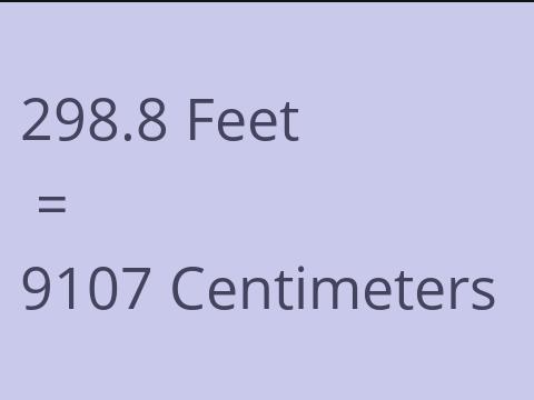 298.8 FEET TO CM