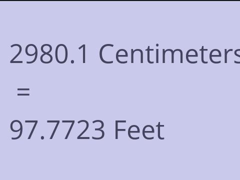 2980.1 CM TO FEET