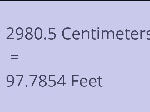 2980.5 CM TO FEET