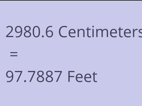 2980.6 CM TO FEET