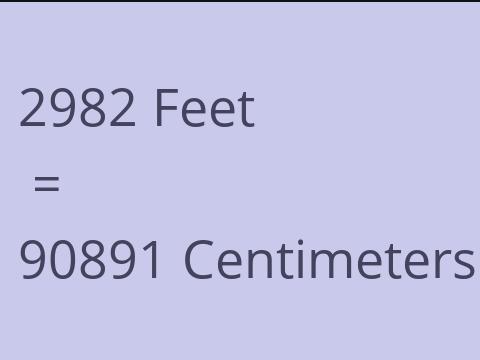 2982 FEET TO CM