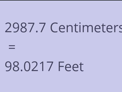 2987.7 CM TO FEET