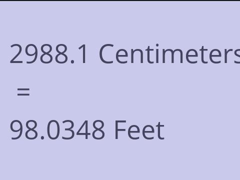 2988.1 CM TO FEET