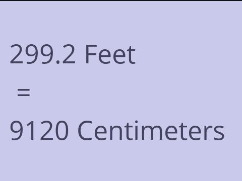 299.2 FEET TO CM