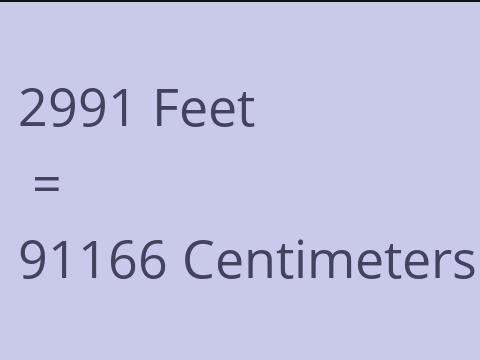 2991 FEET TO CM