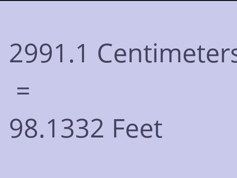 2991.1 CM TO FEET