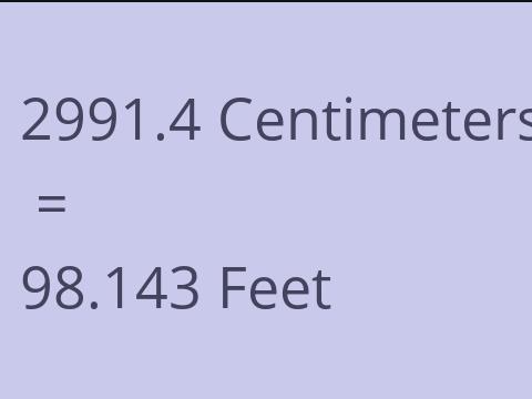 2991.4 CM TO FEET