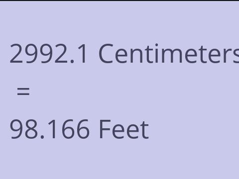 2992.1 CM TO FEET