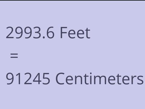 2993.6 FEET TO CM