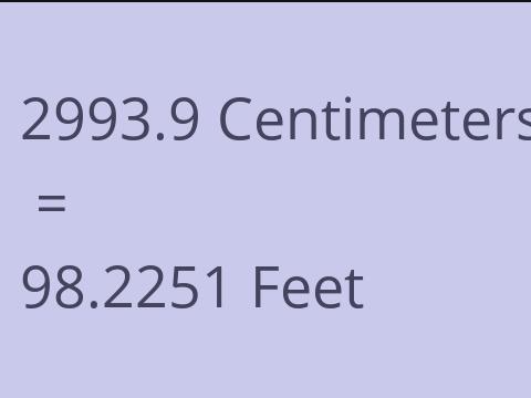 2993.9 CM TO FEET