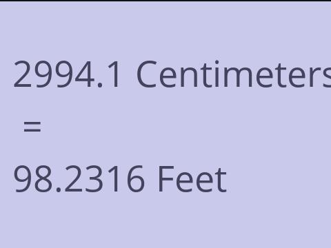 2994.1 CM TO FEET