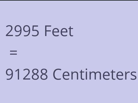 2995 FEET TO CM