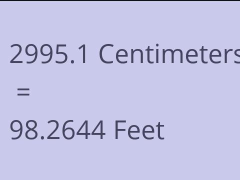2995.1 CM TO FEET