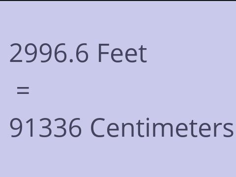 2996.6 FEET TO CM