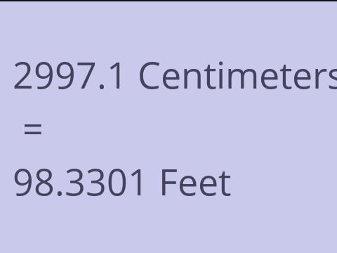 2997.1 CM TO FEET