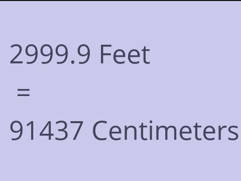 2999.9 FEET TO CM
