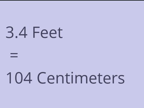 3.4 FEET TO CM