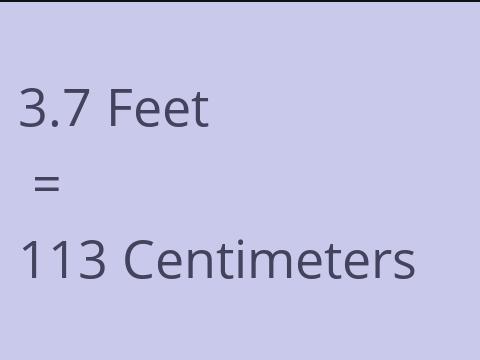 3.7 FEET TO CM