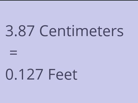 3.87 CM TO FEET