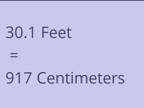 30.1 FEET TO CM